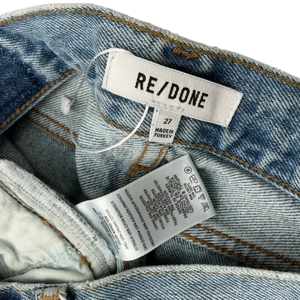 Re/Done Classic Blue Easy Straight Denim Jeans Size 27